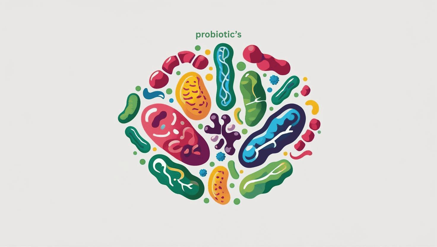 Probiotic foods like kimchi, yogurt, and kefir on wood